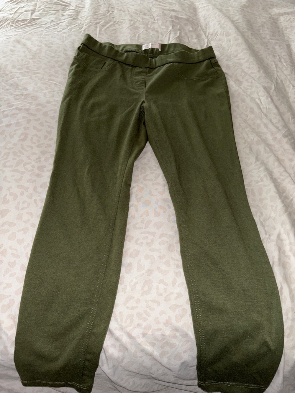 No Boundaries Olive Green Pull-On Ankle Jeans